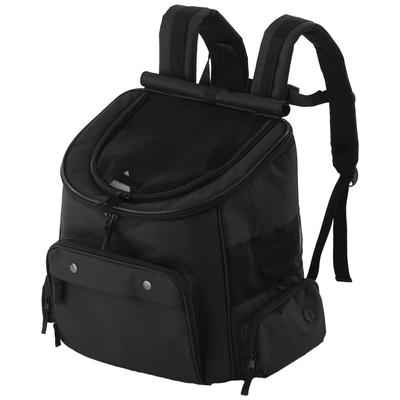 Mochila Transportadora de Animais de Estimação Bon Furniture para Cães Pequenos e com Dupla Travável e com Perfeita para Hospital e Gatos Pretos, Abertura Superior, Dobrável,