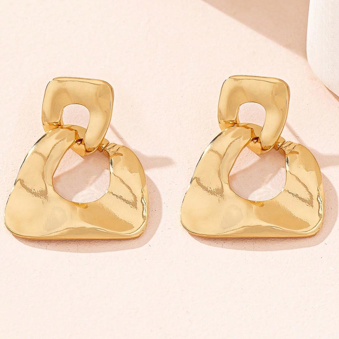 

Women s Fashion Earrings, Simple and Versatile Geometric Smooth Irregular Earrings, Suitable for Daily Wear