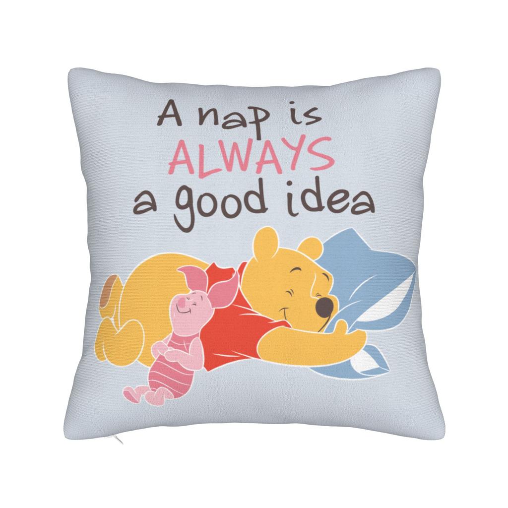 Winnie the Pooh & Pimpi Un pisolino è sempre una buona idea Federa Copricuscino Decorazione Copricuscino Casa con Cerniera 45*45cm