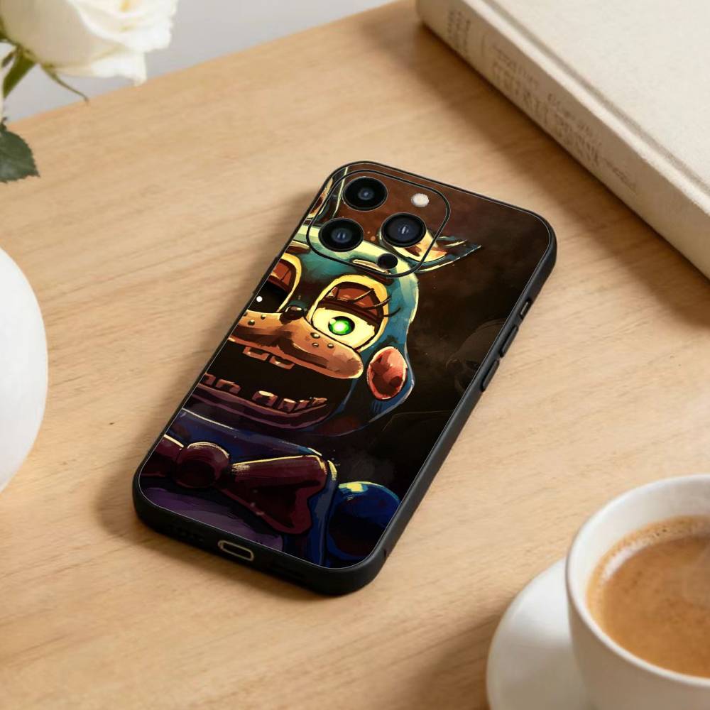 Five Nights at Freddy's  Phone Case For iPhone 17 16 15 14 13 12 Max Plus Silicone Black Cover