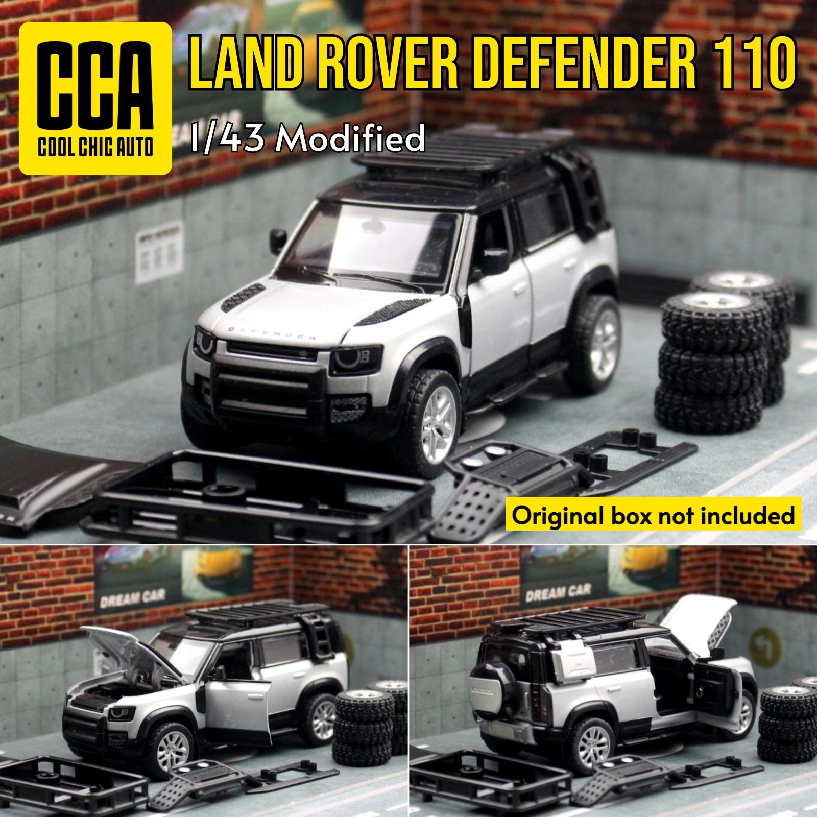 

1/43 Land Rover Defender Toy Car CCA Assembly Model Kit Diecast Alloy Miniature Free Wheels Collection Gift For Boys Children срібний