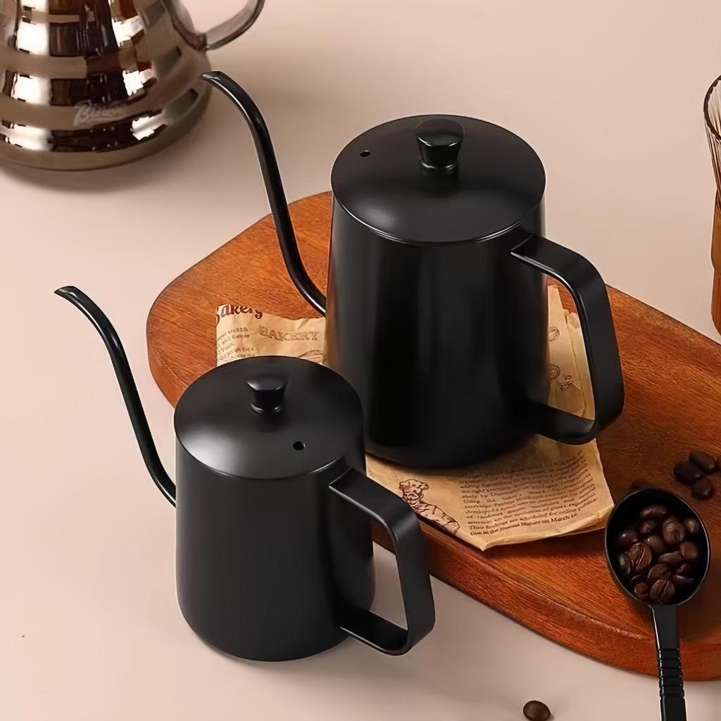 304 Stainless Steel Pour-Over Coffee Pot with Ear Handle, Narrow Spout for Home Drip Brewing