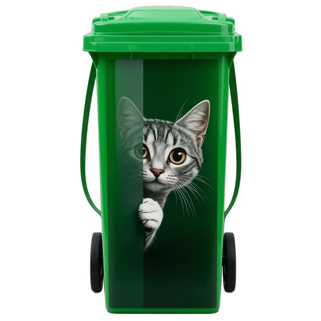 Outdoor Can Sticker, Adhesive Decal for Garbage