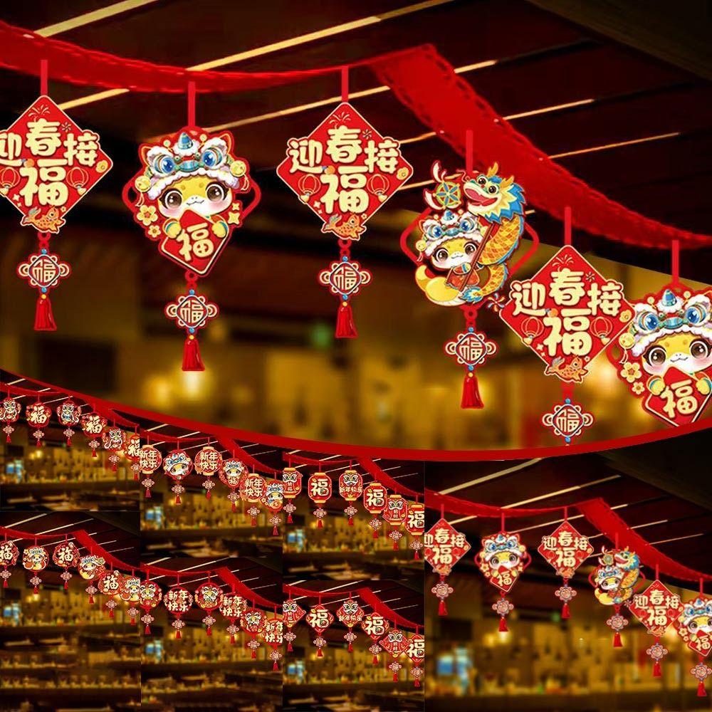 

Місячний Новий Рік Декор Рік Змії Фу Штори Двері Декорації Вікна Підвісний Орнамент 7