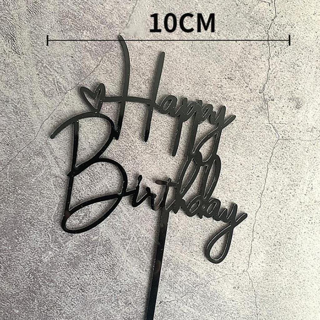 Personalized Wedding Happy Birthday Party Supplies Acrylic Cake Topper Insert Card Cake DIY Decoration Acrylic