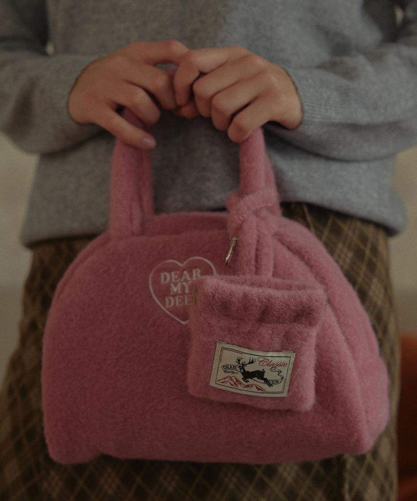 Dearmydeer Logo Soft Fur Bag (Pink)
