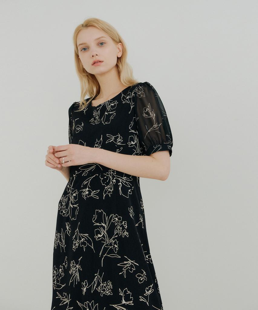 Yeoppe Puff Line Onepiece_Black