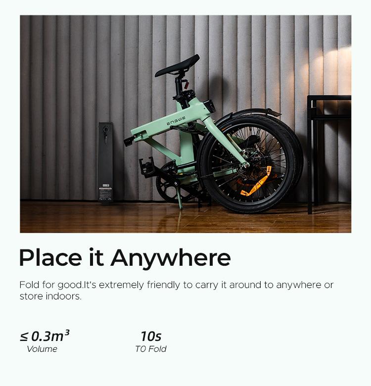 ENGWE P20 Foldable City E-Bike | 36V 9.6Ah | 100KM Range | Hydraulic Brakes | Silent Belt Drive