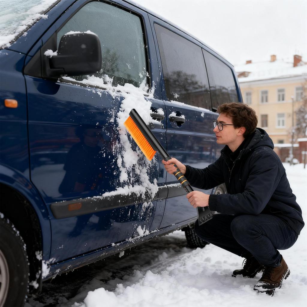 Snow Brush For Car Snow Frost Remover Snow Shovel With Squeegee For Winter Snow Ice Frost Truck SUV Window Vehicle Windshield