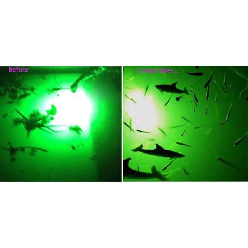 30W Led Green Underwater Submersible Night Fishing Light  Fish Attractant Lamp