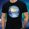 T-Shirt Men Majestic Winter Landscape Motif Cotton Size XS To 5XL