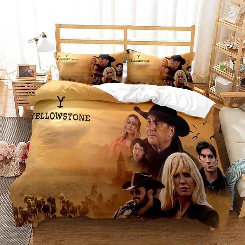 

Постельное белье Yellowstone Fashion с цифровой печатью, комплект: пододеяльник, одеяло, кровать, односпальный, полуторный, двуспальный, королевский, молодежный, детский, для девочек, для мальчиков, подарок 70x133cm