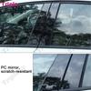 Chrome Carbon Fiber Black Door Window Center Middle Column BC Pillar Post Cover Mirror Effect Trim Sticker For Chevrolet Tracker