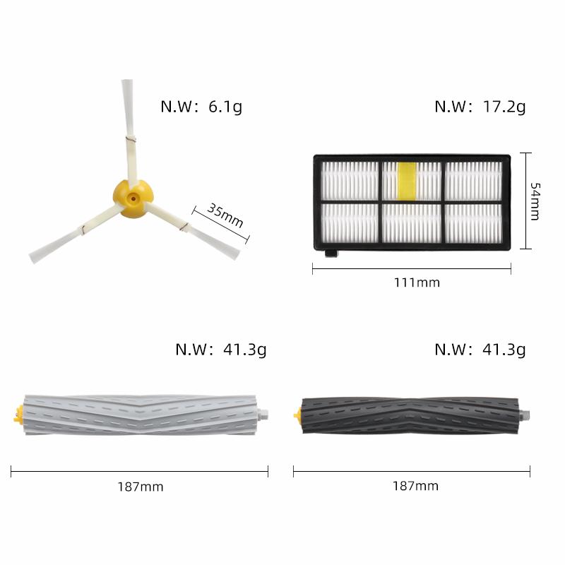 For iRobot Roomba 800 900 Series 860 865 866 870 871 880 885 886 890 960 966 980 Hepa Filter Roller Main Side Brush Accessories