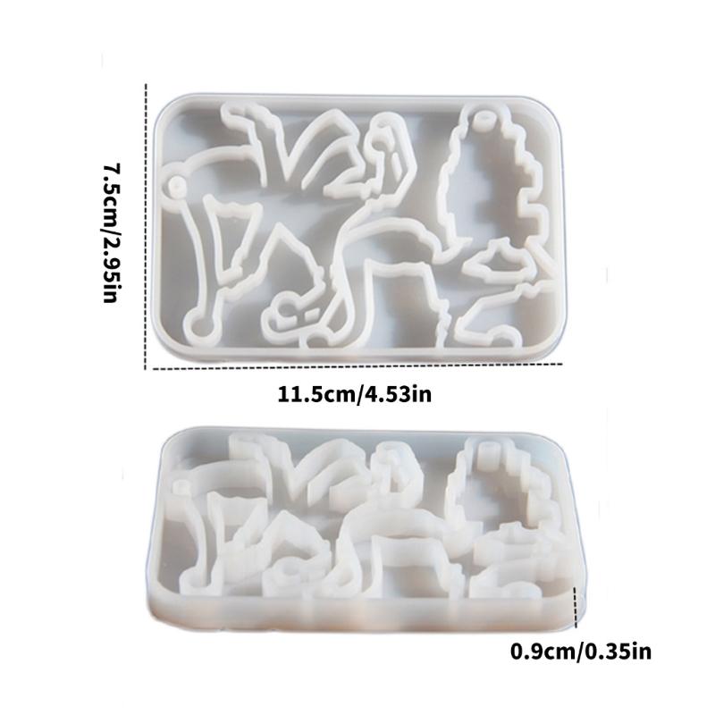 Silicone Elf Pendant Mold Easy Demolding Epoxy Mould For Handmade Jewelry Keychains Christmas Tree Ornaments