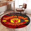 Custom Name Manchester United Printed Round Rug Carpet Chair Rug Area Rug Entryway Doormats,for Office Chair Living Room Bedroom Kitchen Room.