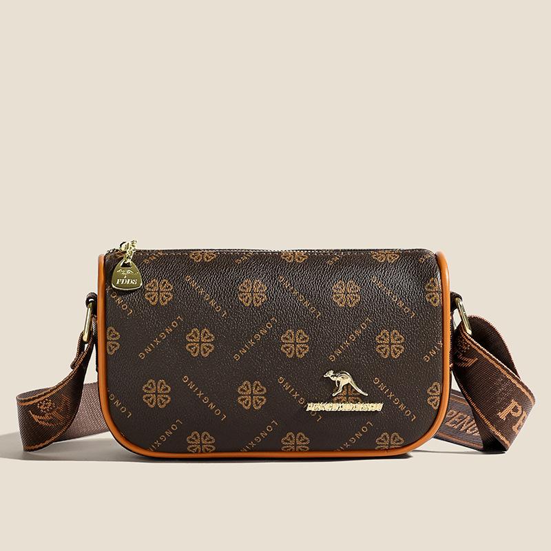 

Подушка Сумка для мамы Горячая распродажа Широкий плечевой ремень Женская сумка Сумка через плечо Кроссбоди Высококлассная Атмосферная сумка темно-коричневого