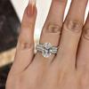 Luxury Three Sets Of Rings, Wedding Engagement Geometric Jewelry Ring, Fashion Temperament Super Flash Ring