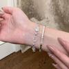 S925 Sterling Silver Gourd Bracelet Mother - of - Pearl Rhinestone Elegant New Chinese Style