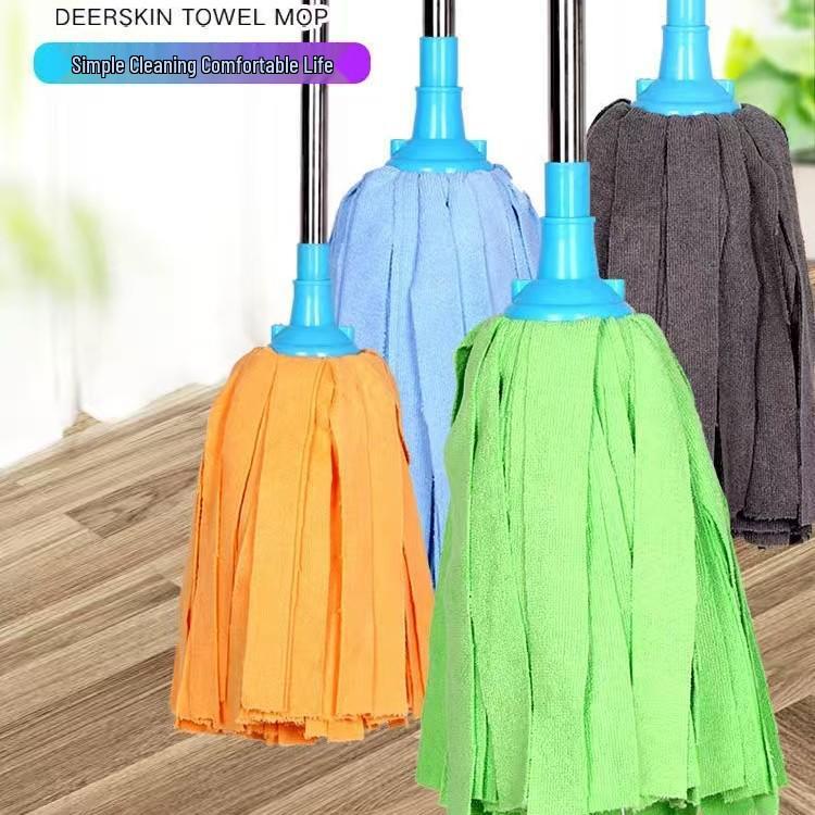Stainless Steel Lazy Person Microfiber Mop: Labor-Saving, Hand-Free Wash, High Water Absorption, Home Use Larger Mop 300g Head with One Stainless Steel Rod
