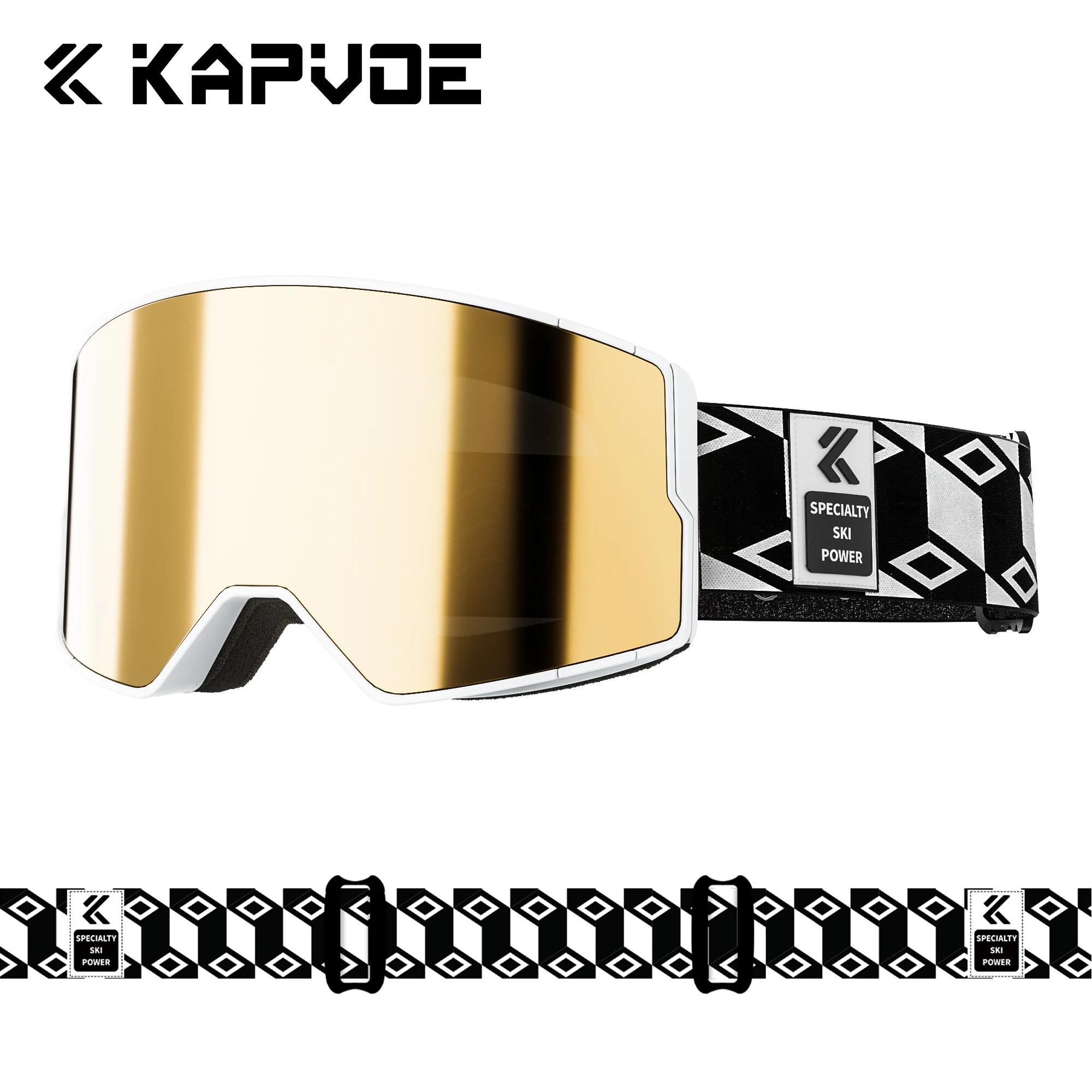 

Kapvoe Snow Goggles Men Photochromic Ski Goggles Snowboard Anti-Fog Mask for Women UV400 Glasses Snowmobile Cycling Glasses