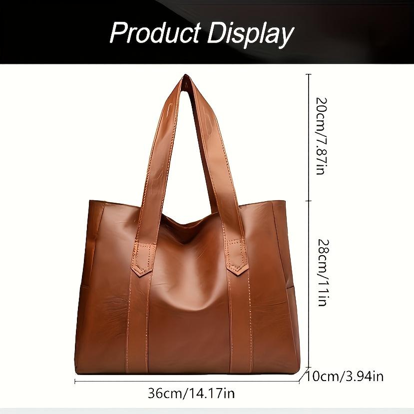 Women'S Large Tote Bag - New Trendy Korean Style - Versatile - Simple Large Capacity Tote Bag Single Shoulder Handbag Soft Women'S Bag