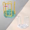 M-Portable Kitchen Dish Drying Rack Collapsible Bowl Holder Drainer Removable Tray for Compact Cabinet Organization