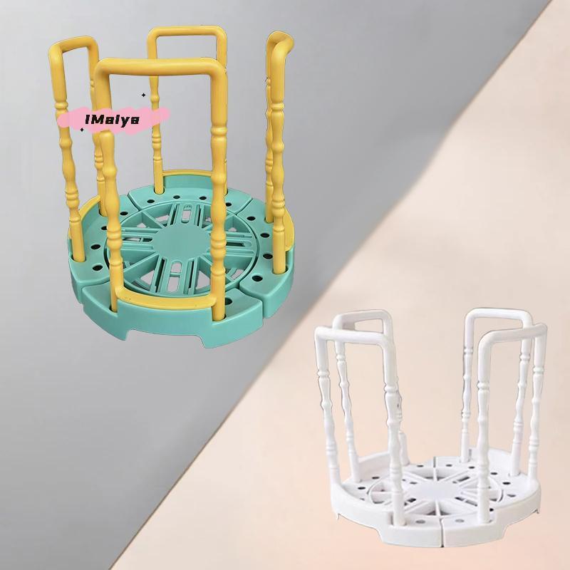 M-Portable Kitchen Dish Drying Rack Collapsible Bowl Holder Drainer Removable Tray for Compact Cabinet Organization