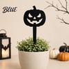 Witch Hat Flower Pot Decor 5Pcs Halloween Planter Stakes, Acrylic Garden Sign for Outdoor Yard Lawn Backyard, Unique Gifts Gardeners Ghost House Black