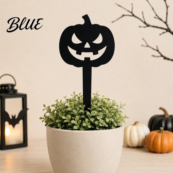 Witch Hat Flower Pot Decor 5Pcs Halloween Planter Stakes, Acrylic Garden Sign for Outdoor Yard Lawn Backyard, Unique Gifts Gardeners Ghost House Black