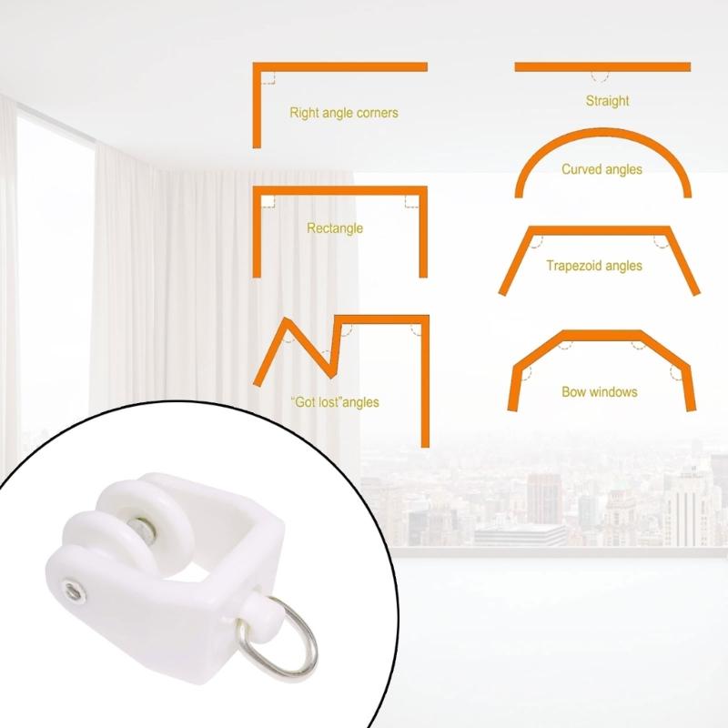 Pack of 30 Curtain Track Rollers Hook  Easy To Clean & Install Home Decors Curtain Accessory for Smooth Curtain Movement