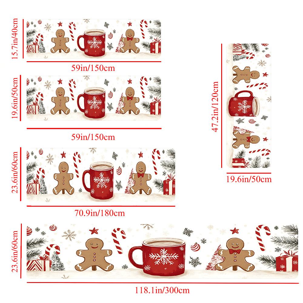 

Christmas Carpet Gingerbread Kitchen Rug Doormat Welcome Mat Runner Rug Winter Rug For Bedroom Warm Carpet For Live Room 50X120CM