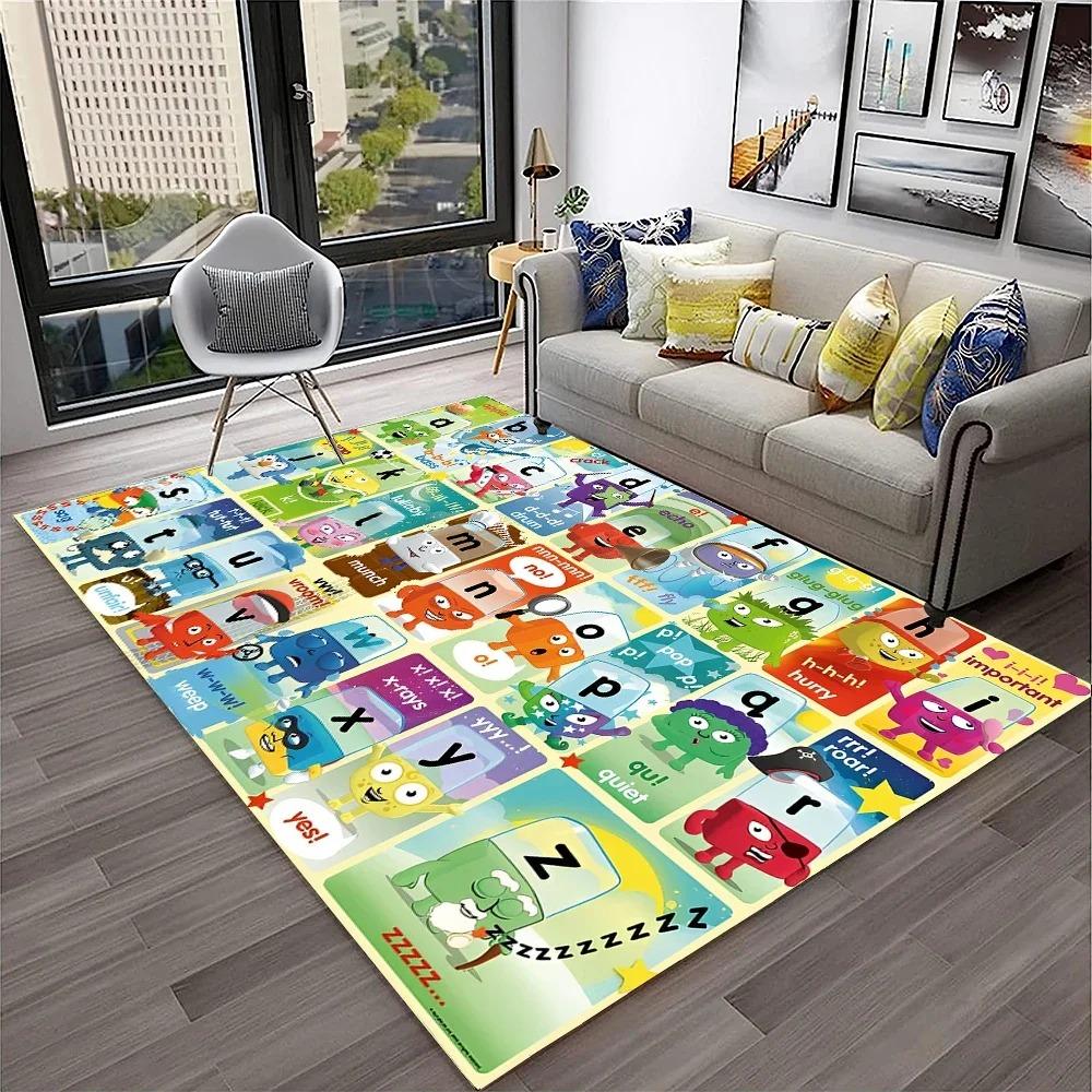 Alphabet ABC Carpet Early Education Cartoon Children Crawling Rugs Non-slip Bedroom Living Room Sofa Home Decoration Floor Mat