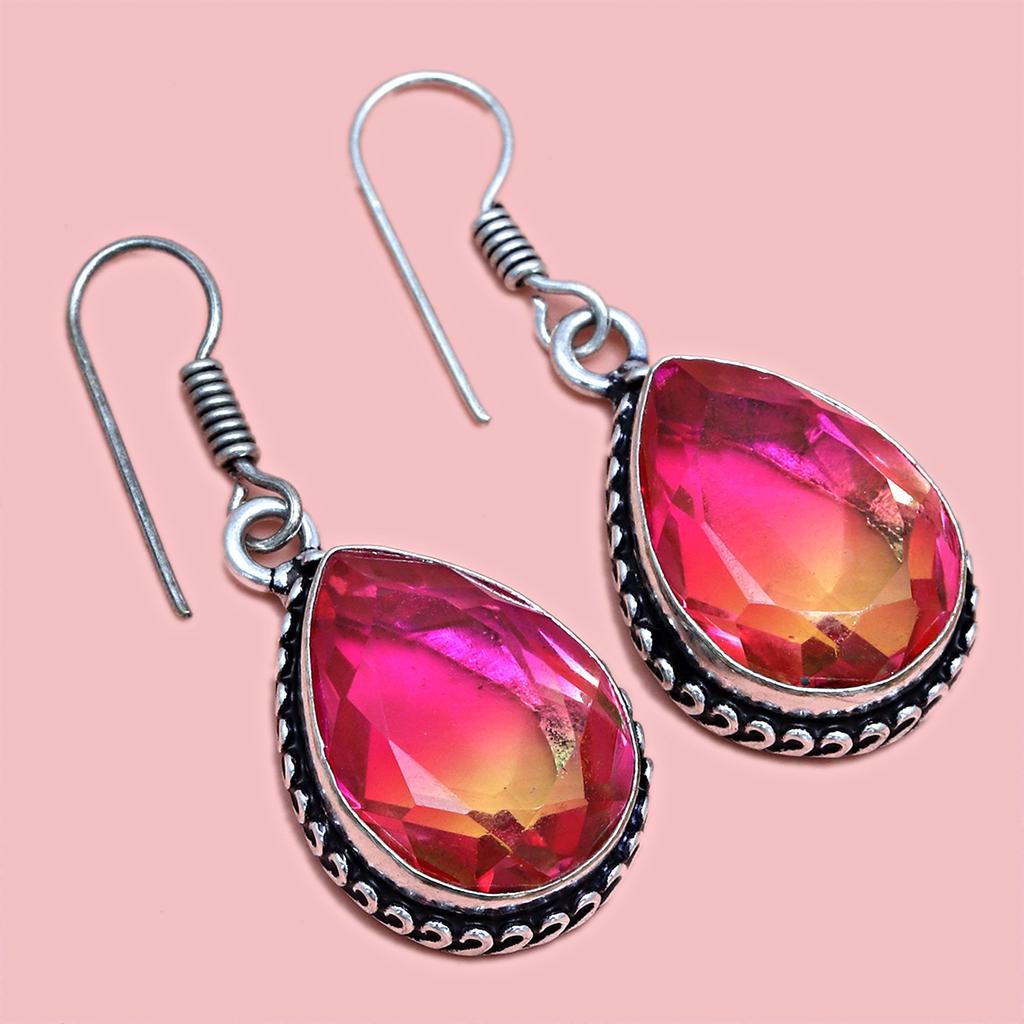 Bio-Tourmaline Quartz Jewelry Set 18-20'' Handmade For Womens Unisex New