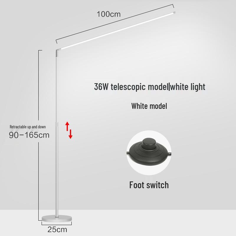 Retractable Super Bright LED Floor Lamp for Living Room, Bedroom, Bedside, Reading, Piano, and Eyelash Extension