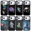 Starry Space Moon Astronaut Aesthetic Phone Case For Apple iPhone 17 Air 16 Pro Max 15 Pro Max 14 13 12 11 Mini Back Cover