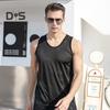 Herren Mesh-Weste Sommer-Tanktop Einfarbig Rundhals Ärmellos Singlet Slim Fit Muskel-Fitness-Shirt für Fitnessstudio Streetwear