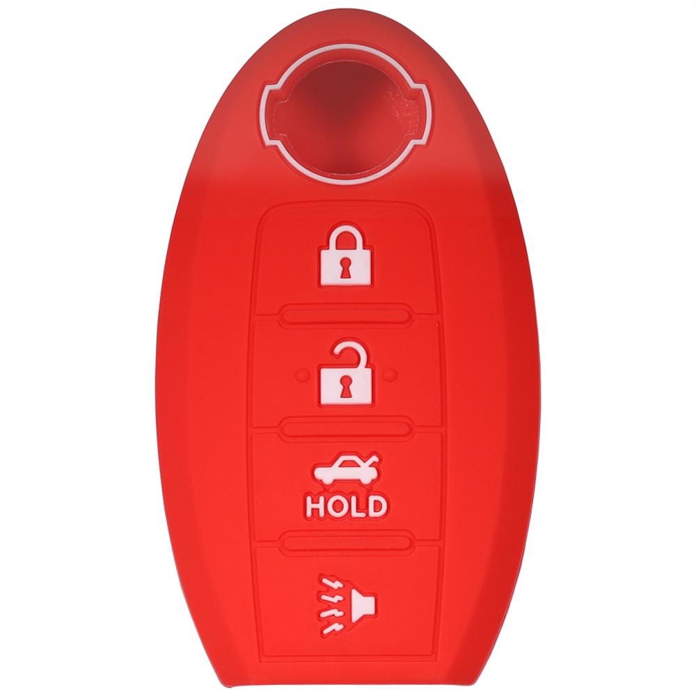 Silicone Key Fob Cover Case 4 Button Fits For Nissan Versa Leaf Sentra Sl Murano Maxima Altima Remote Fob