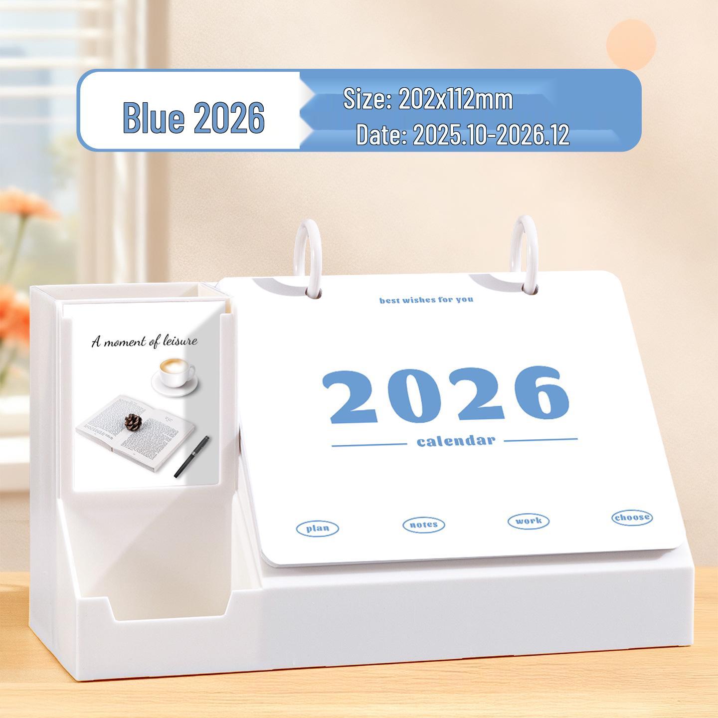 

2026 Год Лошади Акриловый Подставка для ручек Календарь - Настраиваемое украшение для рабочего стола в офисе