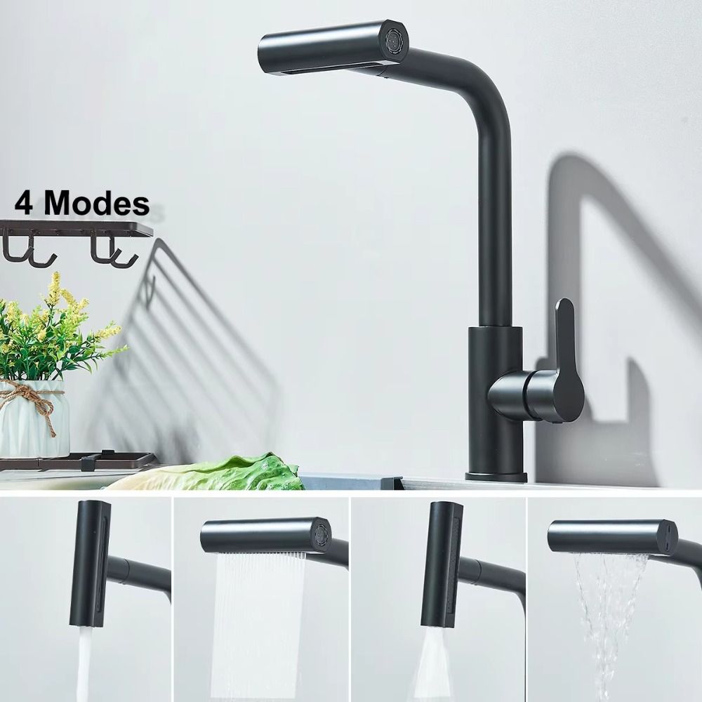 Single Handle Stainless Steel Kitchen Faucet Kitchen Sink Faucet Countertop Basin