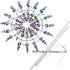 3D Rotating Iron Art Windmill Decoration for Outdoor Garden