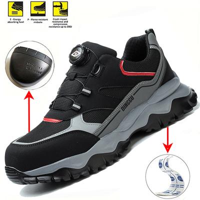 Herren Sicherheitsschuhe Unzerstörliche Arbeitsstiefel Stahlkappe Atmungsaktiv Industrieschuhe Outdoor Rutschfest Bauschuh