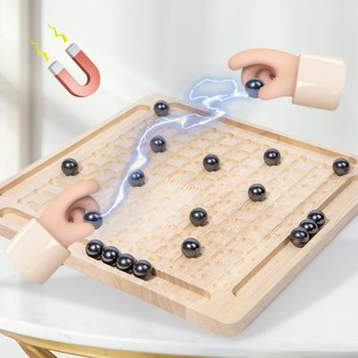 1 Set Magnetic Chess Board Game with 20/30/40 Magnet Stones Parent-child Interactive Focus Logic Thinking Training Educational Magnet Chess Toy