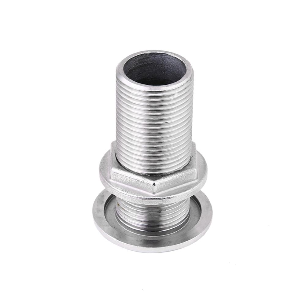 1inch 316 Stainless Steel Boat Marine Barbed Hose Thru Drain Threaded Fitting