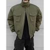 Men's Autumn/Winter Cotton Stand-Up Collar Pilot Jacket - Stylish, High-End, Short Workwear Design