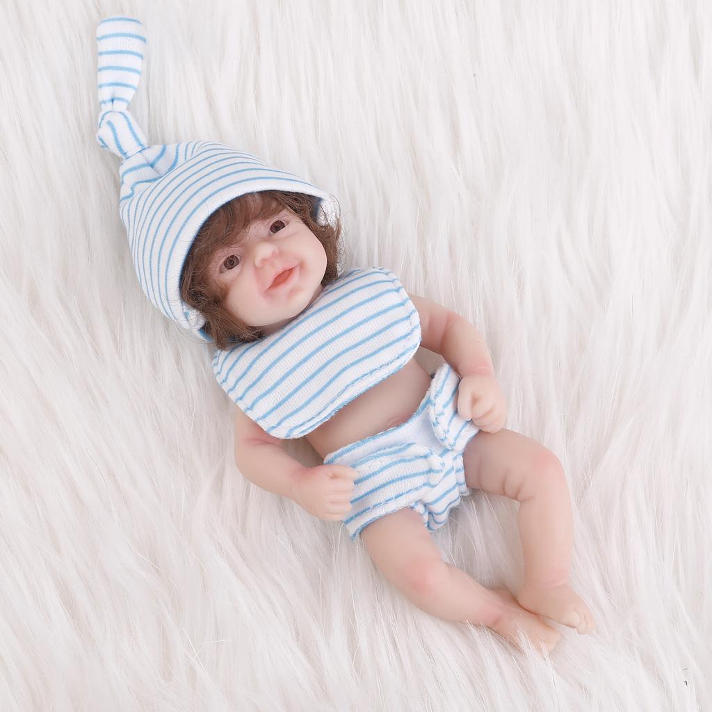 New Born Baby Doll Realistic New Born Baby Dolls Silicone Full Body Cute Small Baby Doll Realistic Simulation Doll