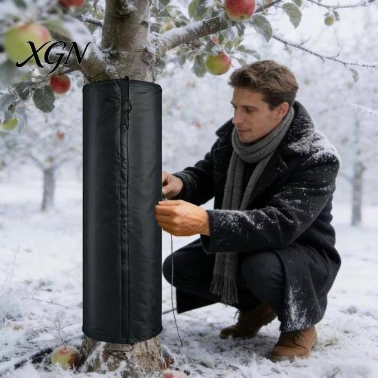 Fruit Tree Protection Wrap Palm Protector, Aluminum Foil Wrap, Trunk Guard with Outdoor Garden Insulation Drawstrings, Winter Cover for Cold