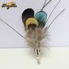 New Feather Brooch Lapel Pins for Suit Dress Badge Elegant Accessories Exquisite Fashion Business Wedding Jewelry