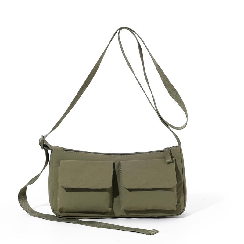 Bolsa Mensageiro Masculina para Deslocamento Bolsa de Ombro Leve Multibolsos Bolsa Feminina