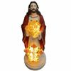 Resin Blessed Mother Sculpture Lighted LED Jesus Christ Figurine  Outdoor Garden